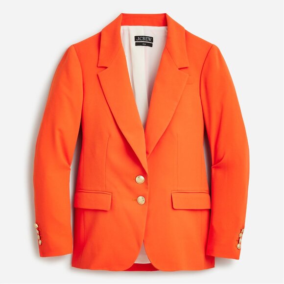 NWT J.Crew Willa Blazer in Guarana Orange City Crepe Jacket 4 $248 - Picture 1 of 7